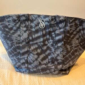 Victoria's Secret Black and Gray Tie-Dye Tote